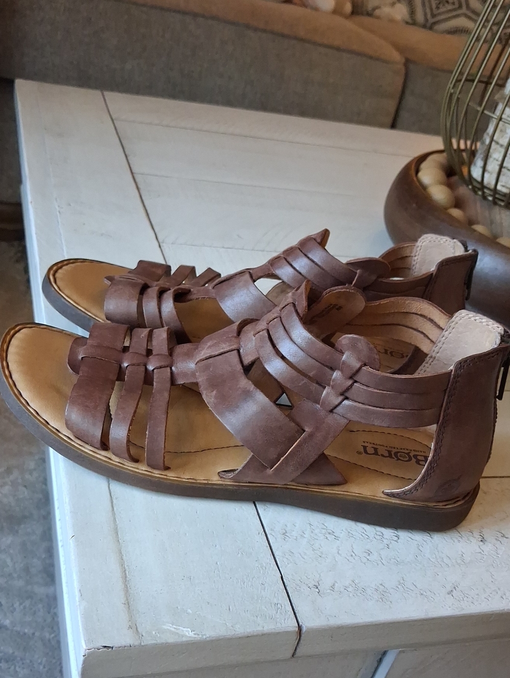 Born Brown Strappy Gladiator Sandals